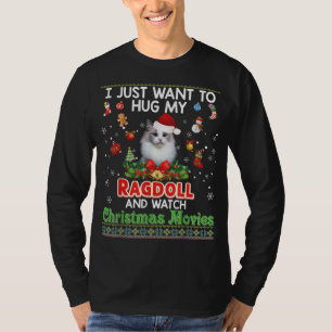Camiseta Eu Só Quero Abraçar Meu Gato De Ragdoll E Ver Cris