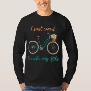 Camiseta Eu só quero andar na minha Flor de Bicicleta de Bi