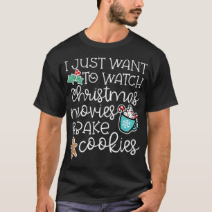 Camiseta Eu só quero assistir a filmes de natal, assar bis