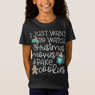 Camiseta Eu só quero assistir a filmes de natal, assar bis