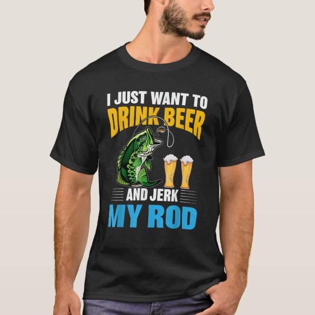 Camiseta Eu só quero beber cerveja e chupar meu falso Fi (Frente)