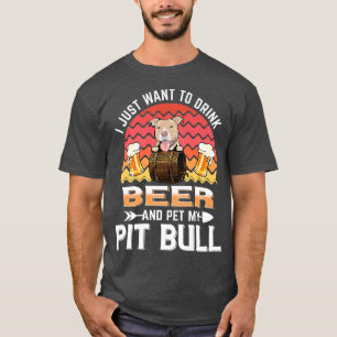 Camiseta Eu só quero beber cerveja e comer meu cachorro de