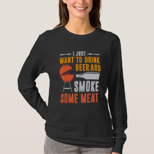 Camiseta Eu Só Quero Beber Cerveja E Fumar Um Pouco De Barb