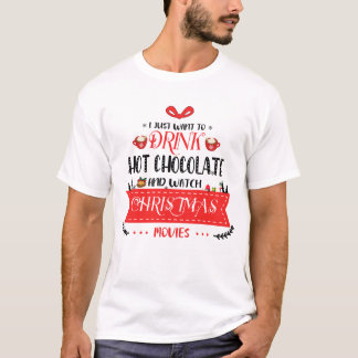 Camiseta Eu Só Quero Beber Chocolate Quente E Ver Chris