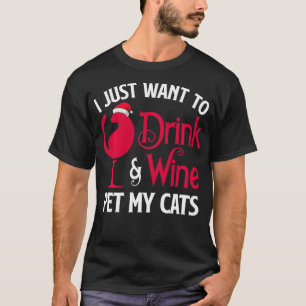 Camiseta Eu Só Quero Beber Vinho E Comer Meus Papais noeis 