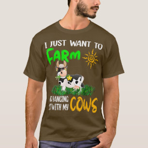 Camiseta Eu Só Quero Fazenda E Sair Com As Minhas Vacas F