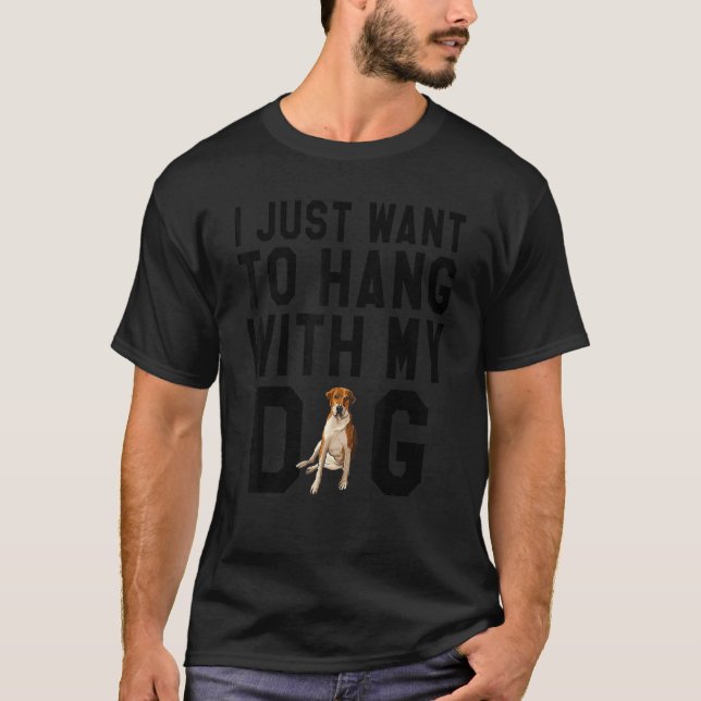 Camiseta Eu Só Quero Ficar Com Meu Cachorro Inglês De Foxho (Frente)
