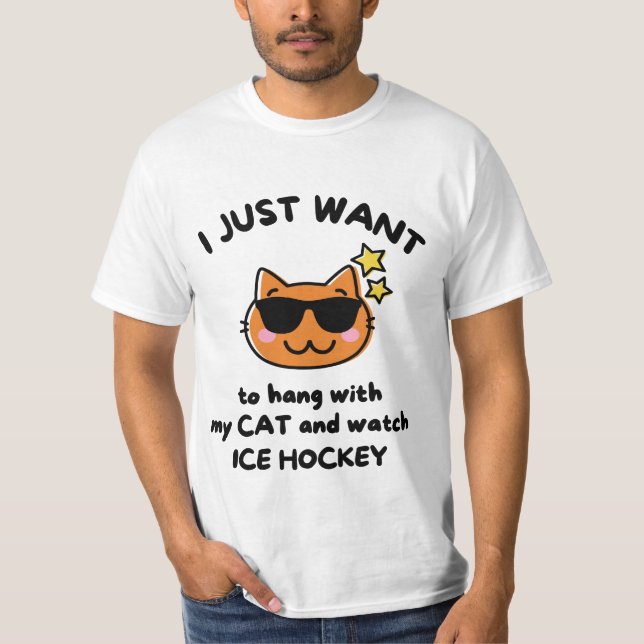 Camiseta Eu só quero ficar com meu gato e ver o gelo (Frente)