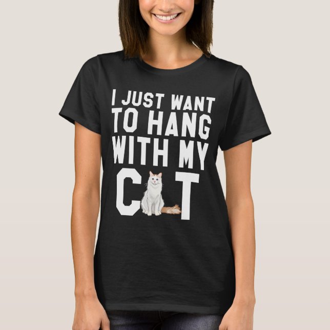 Camiseta Eu Só Quero Ficar Com Meu Van Cat Turco (Frente)