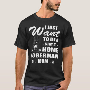Camiseta Eu Só Quero Ficar Em Casa Doberman No Natal