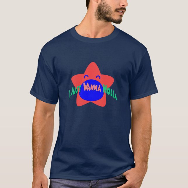 Camiseta Eu Só Quero Gritar Azul Naval (Frente)