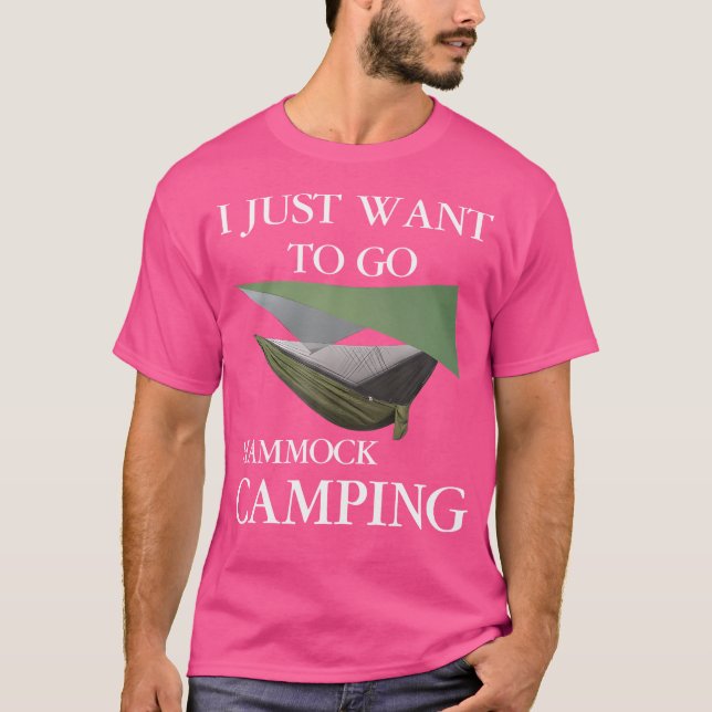 Camiseta Eu Só Quero Ir Acampar Hammock (Frente)