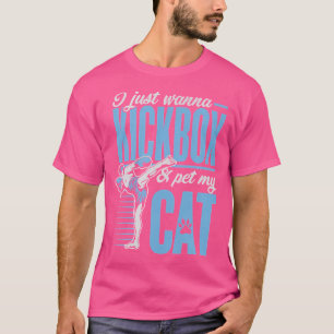 Camiseta Eu Só Quero Kickbox E Pet My Cat Karate Kickbox