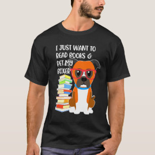 Camiseta Eu Só Quero Ler Livros E Meu Cachorro