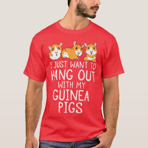 Camiseta Eu só quero sair com meus porcos da Guiné