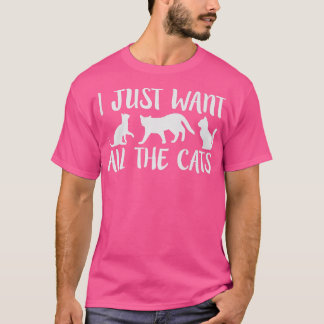 Camiseta Eu Só Quero Todos Os Gatos Que Gato Sobretudo Engr