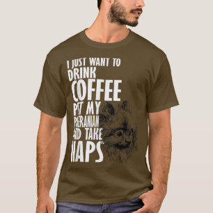 Camiseta Eu Só Quero Tomar Café Pet Pomeranian E Nap