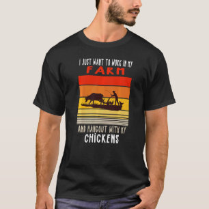 Camiseta Eu Só Quero Trabalhar Na Minha Fazenda E Me Divert