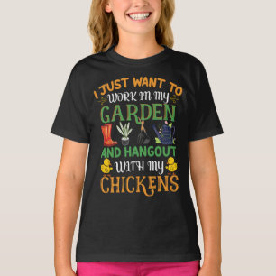Camiseta Eu Só Quero Trabalhar No Meu Jardim E Pegar Frang