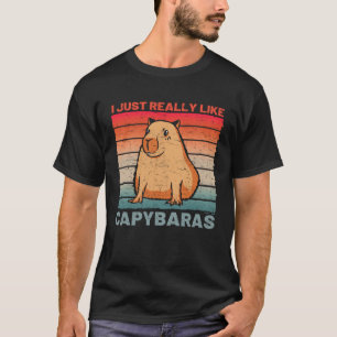 Camiseta Eu Só Realmente Gosto de Capivaras Capivara