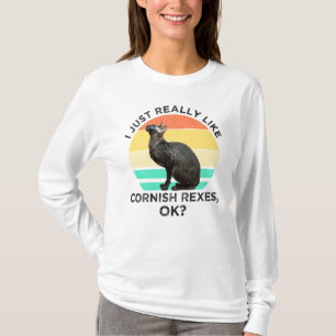 Camiseta Eu Só Realmente Gosto de Cornish Rexes, OK?