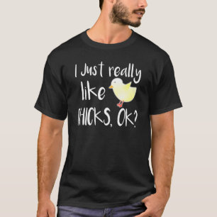 Camiseta Eu Só Realmente Gosto de Frangos Ok Amante de Fran