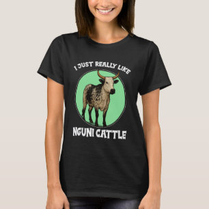 Camiseta Eu só realmente gosto de gado Nguni Touro Nguni