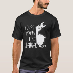 Camiseta Eu Só Realmente Gosto de Lhama Ok Meme Lhama Para