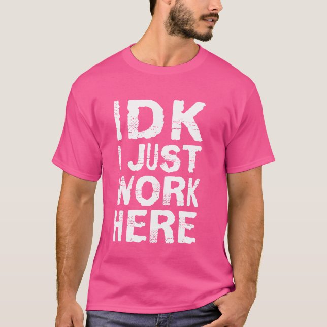 Camiseta Eu só trabalho aqui (Frente)