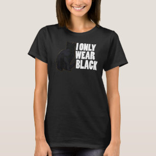 Camiseta Eu Só Uso Gato Preto Cor Gato Pet Homens Escuro Ga
