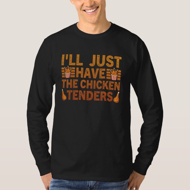 Camiseta Eu só vou pedir comida de frango para fazer comida (Frente)