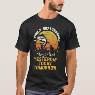 Camiseta Eu Só Vou Pescar 3 Dias Por Semana De Pesca