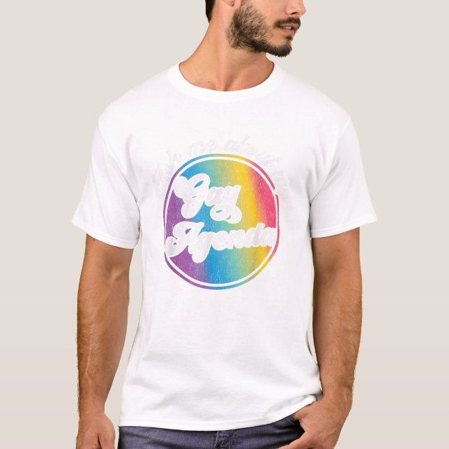 Camiseta Eu Sobre Minha Agenda De Gay Engraçado (Frente)