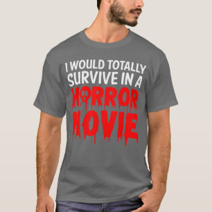 Camiseta Eu Sobreviveria Totalmente Em Um Halloween De Film