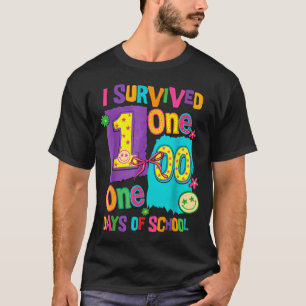 Camiseta Eu Sobrevivi 100 Dias De Escola Alunos Professores