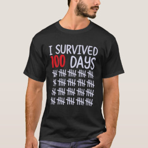 Camiseta Eu Sobrevivi 100 Dias de Escola Professor Aluno En