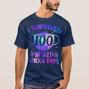 Camiseta Eu Sobrevivi 100 Dias Escolares Mascarados 100º Di