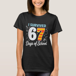 Camiseta Eu Sobrevivi 67 Dias De Escola Cl Papel Meme