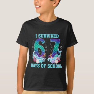 Camiseta Eu Sobrevivi 67 Dias De Escola Sereia 67 Meme Six
