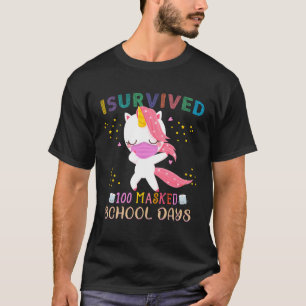 Camiseta Eu Sobrevivi A 100 Dias Escolares Mascarados Dabit