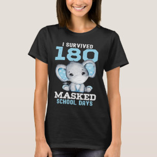 Camiseta Eu Sobrevivi A 180 Dias Escolares Mascarados 2021