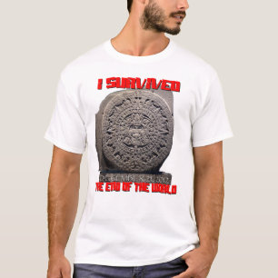 Camiseta EU SOBREVIVI a 2012 a extremidade do mundo