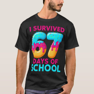 Camiseta Eu Sobrevivi a 67 Dias de Aula 67 Meme Professores
