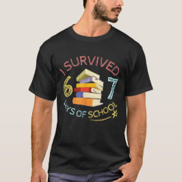 Camiseta Eu Sobrevivi a 67 Dias de Escola Engraçado 67 Meme