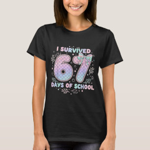 Camiseta Eu Sobrevivi a 67 Dias De Escola Laço de Sereia Co
