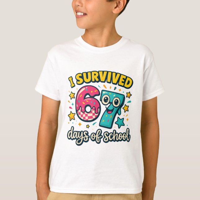 Camiseta Eu Sobrevivi a 67 Dias de Escola – Professores Eng (Frente)
