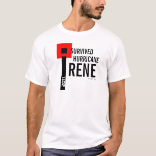 Camiseta Eu sobrevivi à bandeira do t-shirt 7 de Irene do