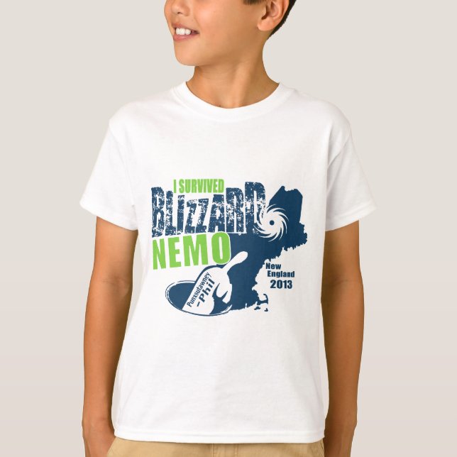 Camiseta Eu Sobrevivi a Blizzard Nemo (Frente)