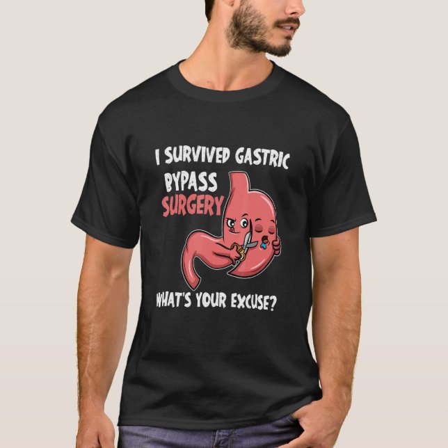 Camiseta Eu Sobrevivi à Cirurgia de Ignoração Gástrica Que  (Frente)