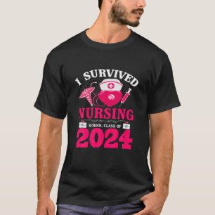 Camiseta Eu Sobrevivi À Classe De Graduação Da Escola De En
